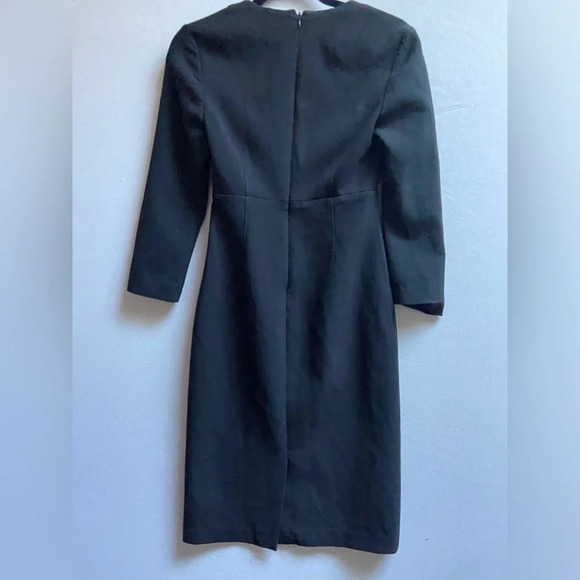 Babaton by Aritzia Masu Deep Plunge V Classic Black Midi Dress - Picture 5 of 16